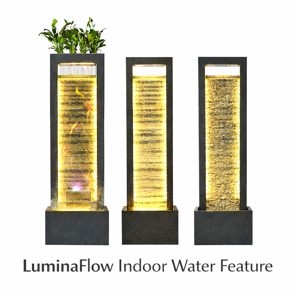 LuminaFlow Indoor Water Feature