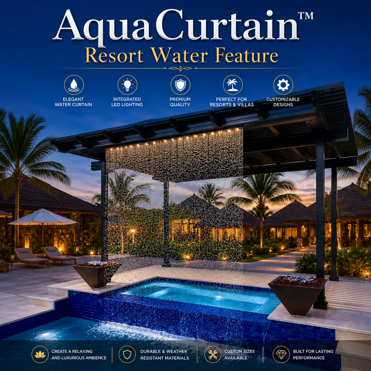 AquaCurtain™ Resort Water Feature