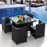 Asenka Square Rattan Table And Chair