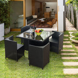 Asenka Square Rattan Table And Chair