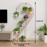 Laurel Heart Shaped Multi Level Flower Rack