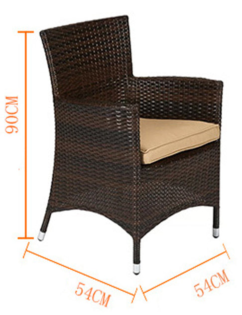 Daxton Outdoor Umbrella Rattan Table And Chair