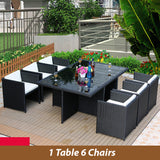 Asenka Large Rattan Table And Chair Set
