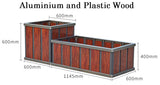 Hugh Aluminium Composite Wood Planter