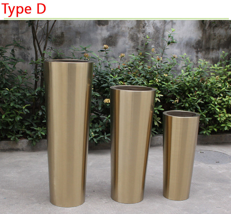 Braxton Stainless Steel Flower Pot