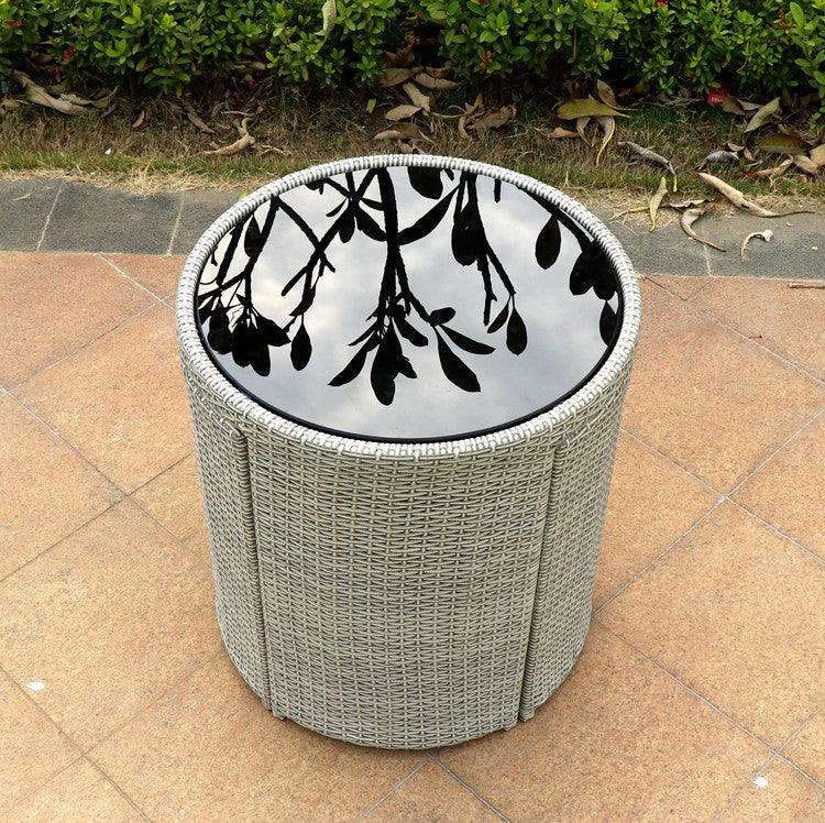 Lavi Outdoor Rattan Table And Chair
