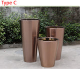 Braxton Stainless Steel Flower Pot
