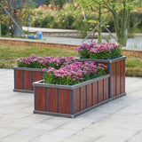 Hugh Aluminium Composite Wood Planter