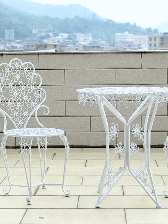 Flower Design Outdoor Table And Chair