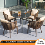 Mavi Marble Outdoor Table And Chair Set