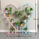 Laurel Heart Shaped Multi Level Flower Rack