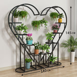 Laurel Heart Shaped Multi Level Flower Rack