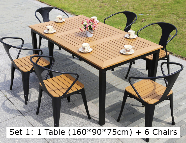 Composite table and online chairs