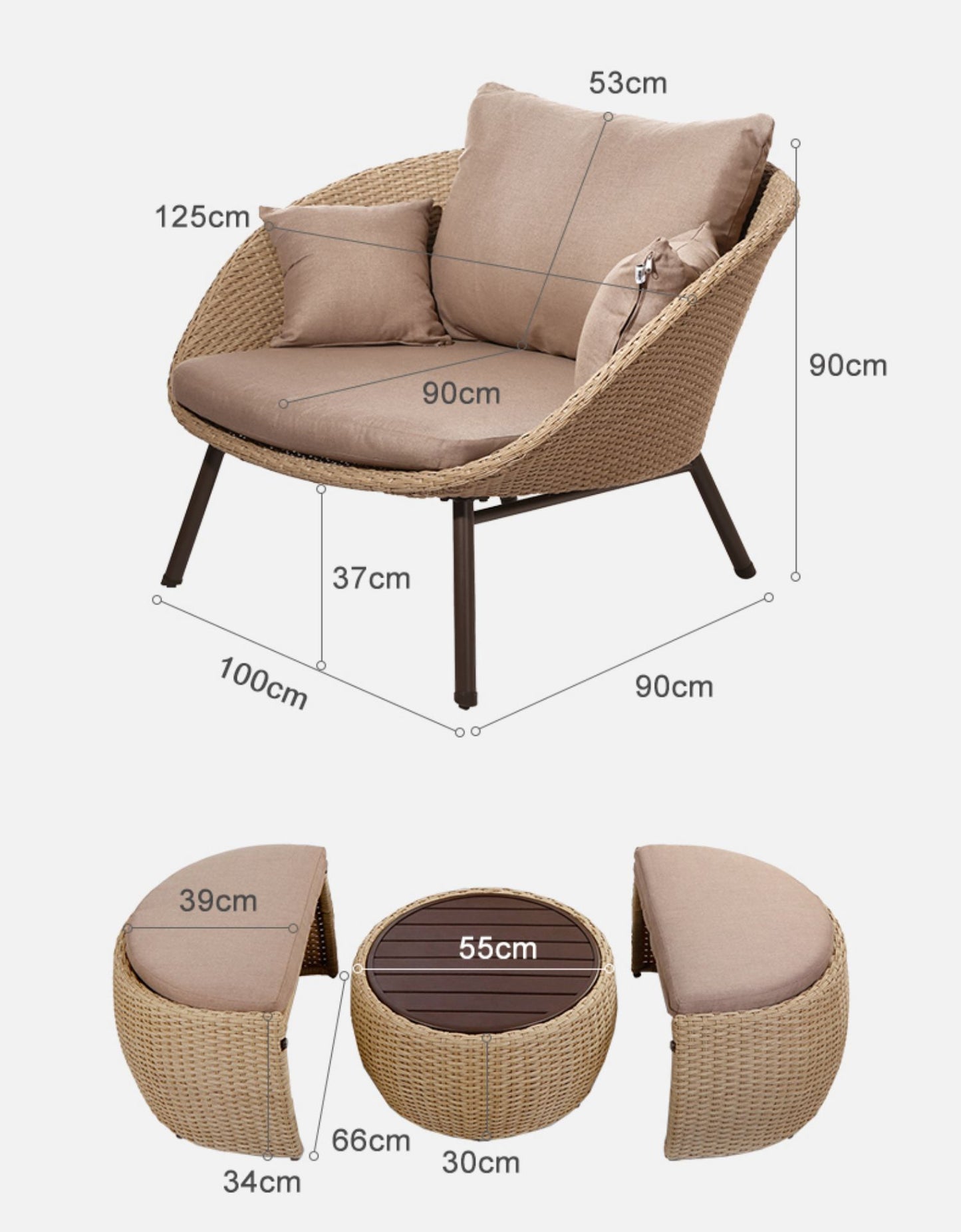 Else Natural Rattan Set