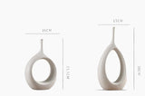 White Ceramic Decorations Vases