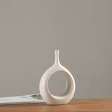White Ceramic Decorations Vases