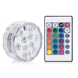 Battery Operated 10 leds RGB Led Submersible Swimming Pool Light