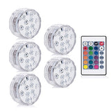 Battery Operated 10 leds RGB Led Submersible Swimming Pool Light