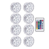 Battery Operated 10 leds RGB Led Submersible Swimming Pool Light