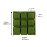 4/7/9/18/25/36/49/72 Pockets Green Wall Planting Bags