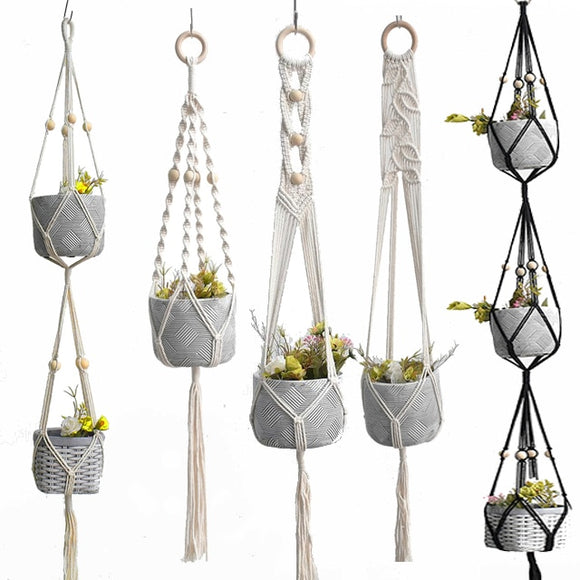 100% macrame handmade plant hanger