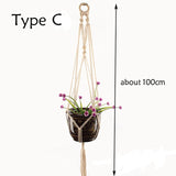 100% macrame handmade plant hanger