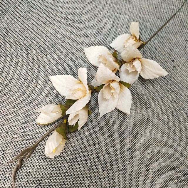 Artificial Silk White Orchid Flowers