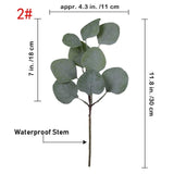 5pcs Artificial Eucalyptus Leaves