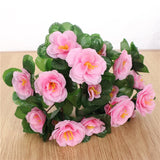 7 Branch/Bouquet Artificial Red Azalea Flowers