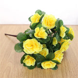 7 Branch/Bouquet Artificial Red Azalea Flowers