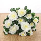 7 Branch/Bouquet Artificial Red Azalea Flowers