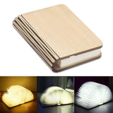 Portable 3 Colors 3D Creative LED Book Night Lamp