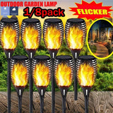 Led Solar Lights Flickering Dancing Flame Lamp For Garden Decoration