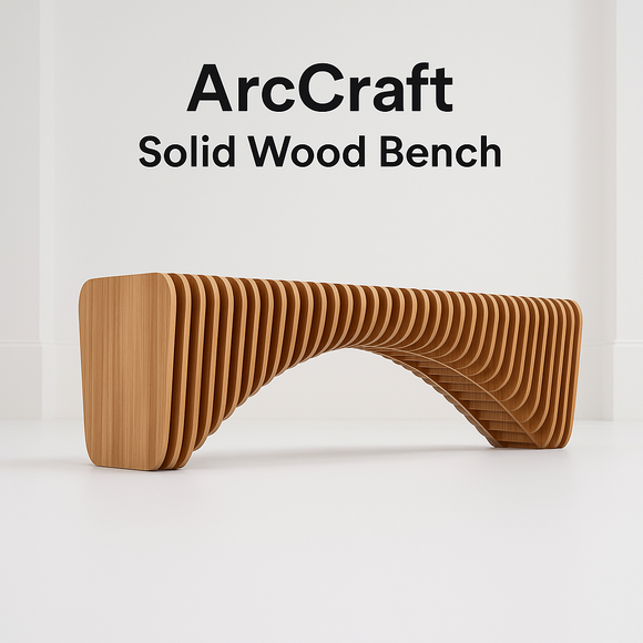 ArcCraft Solid Wood Bench