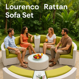 Lourenco Rattan Sofa Set