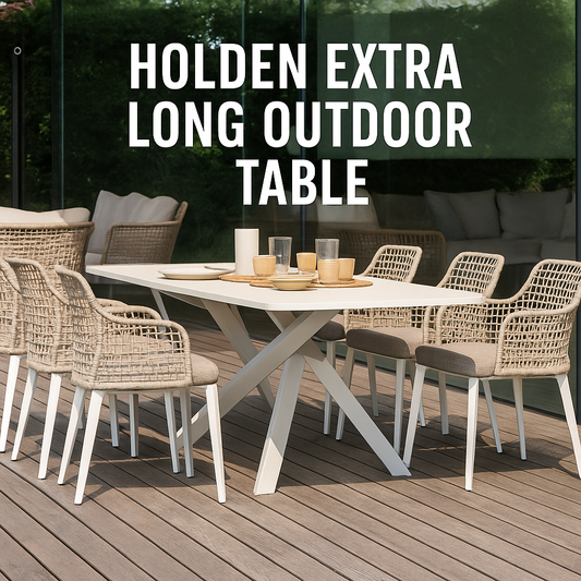 Holden Extra Long Outdoor Table And Chair