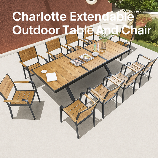 Charlotte Extendable Outdoor Table And Chair