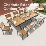 Charlotte Extendable Outdoor Table And Chair