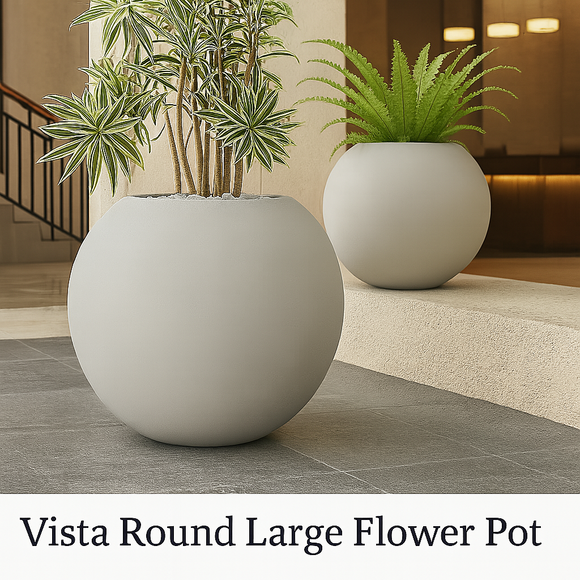 Vista Round Large Flower Pot