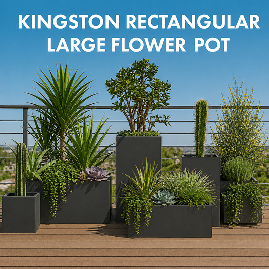 Kingston Rectangular Large Flower Pot