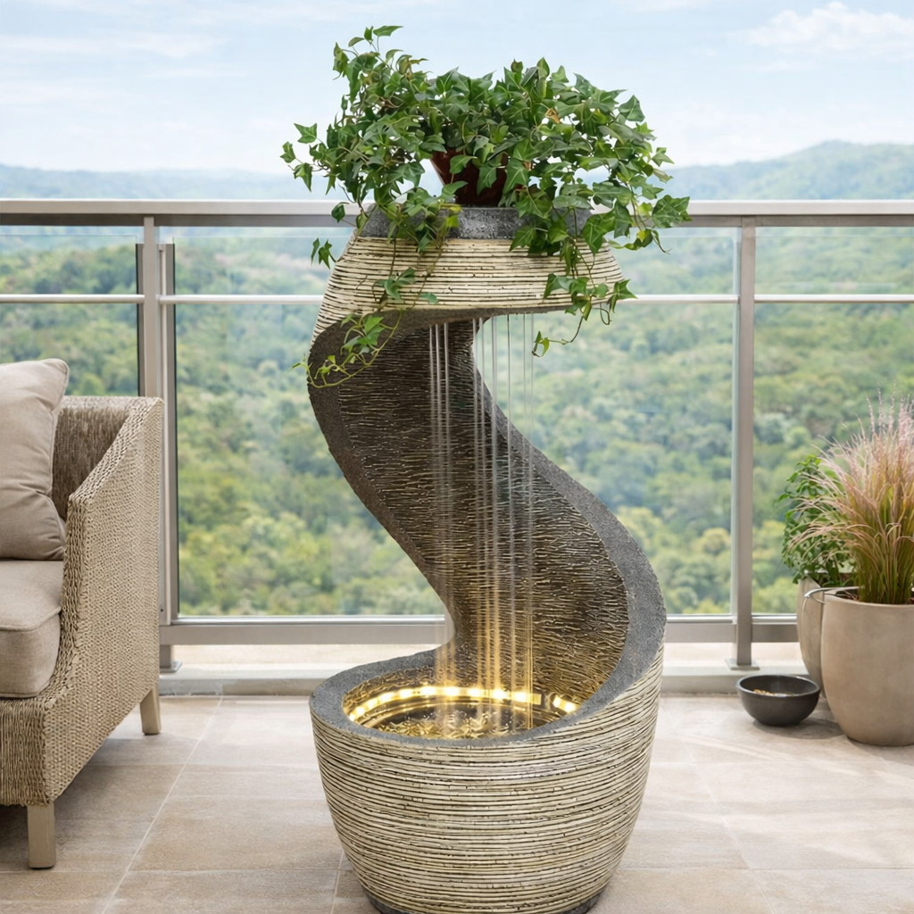 Modura Spiral Water Garden Feature