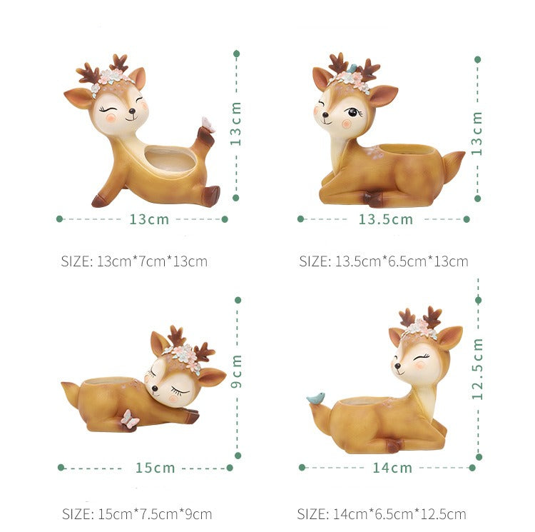 Cute Mini Deer Flower Pot