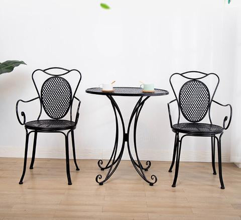 Black Color Outdoor Table And Chair