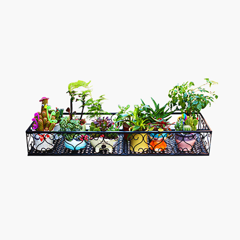 Hanging Rectangular Wrought Iron Shelf