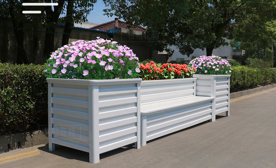 Hugh Aluminium Bench Planter