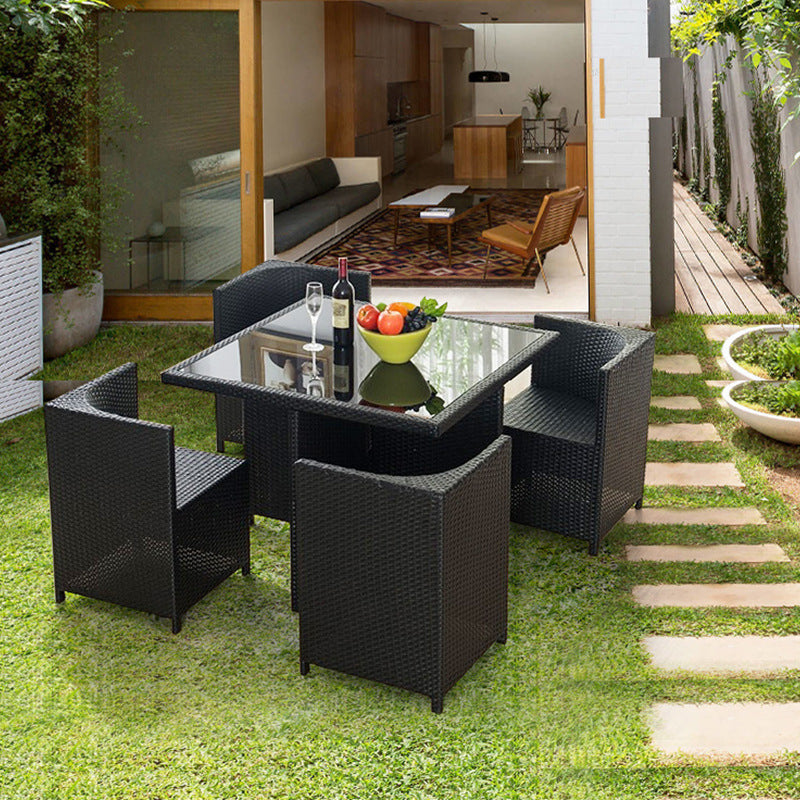Asenka Square Rattan Table And Chair