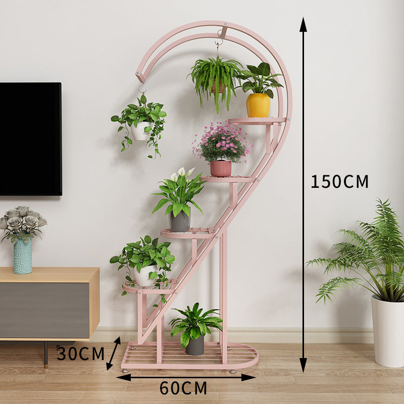 Laurel Heart Shaped Multi Level Flower Rack
