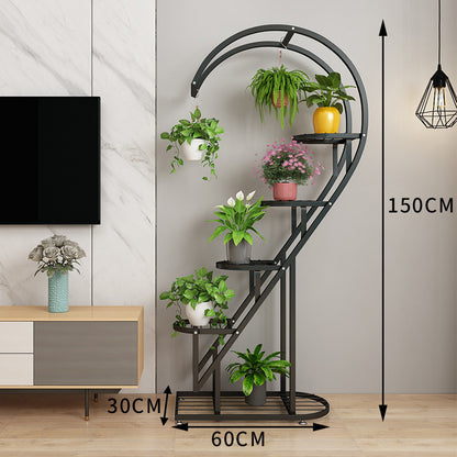 Laurel Heart Shaped Multi Level Flower Rack