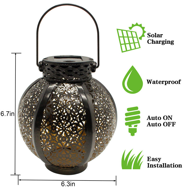 Hollow Solar Outdoor Lantern