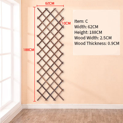 Wood Grid Wall Hanging Plants